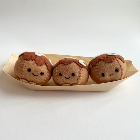 Felt Takoyaki Stuffie - DIY Sewing Kit