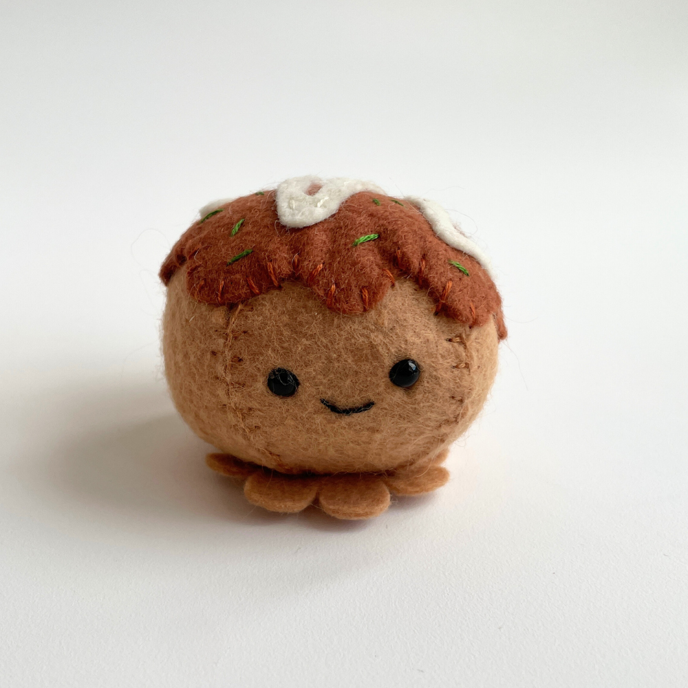 Felt Takoyaki Stuffie - DIY Sewing Kit