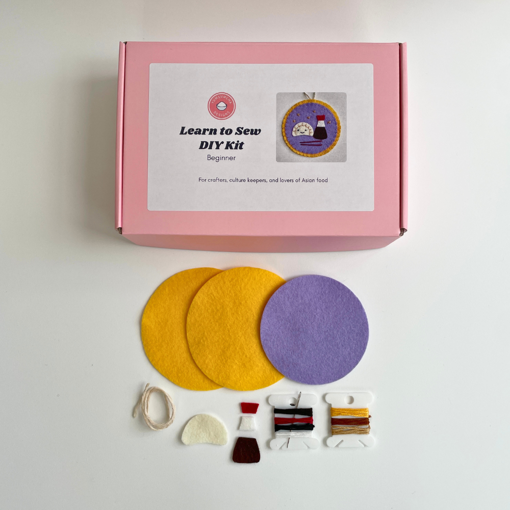 Dumpling Felt Ornament - DIY Sewing Kit
