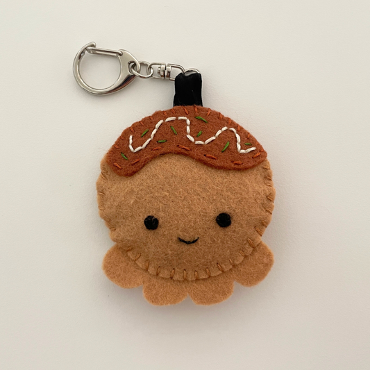 Felt Takoyaki Keychain - DIY Sewing Kit