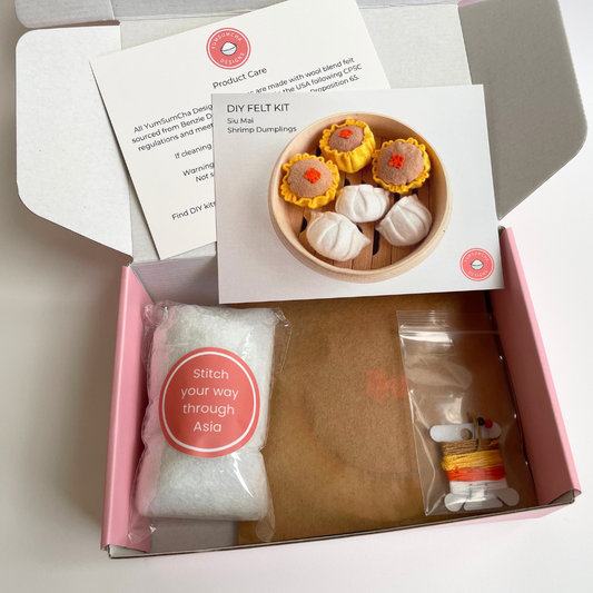 Felt Siu Mai and Shrimp Dumpling - DIY Sewing Kit