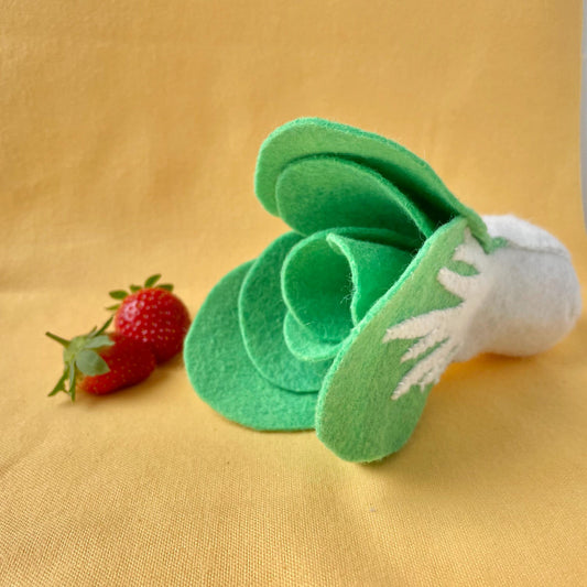 Felt Asian Vegetables Pattern Set: Bok Choy, Ginger & King Trumpet Oyster Mushroom - Digital PDF Download