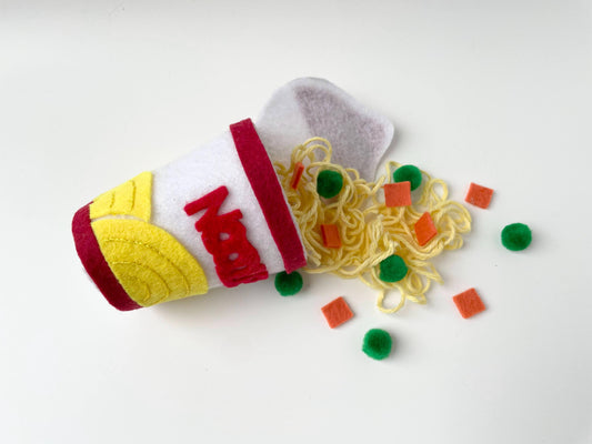 Felt Instant Cup Ramen Noodle Pattern - Digital PDF Download