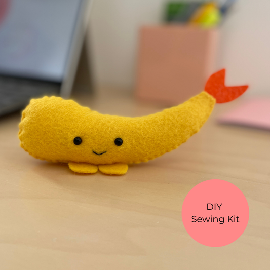 Felt Shrimp Tempura Stuffie - DIY Sewing Kit