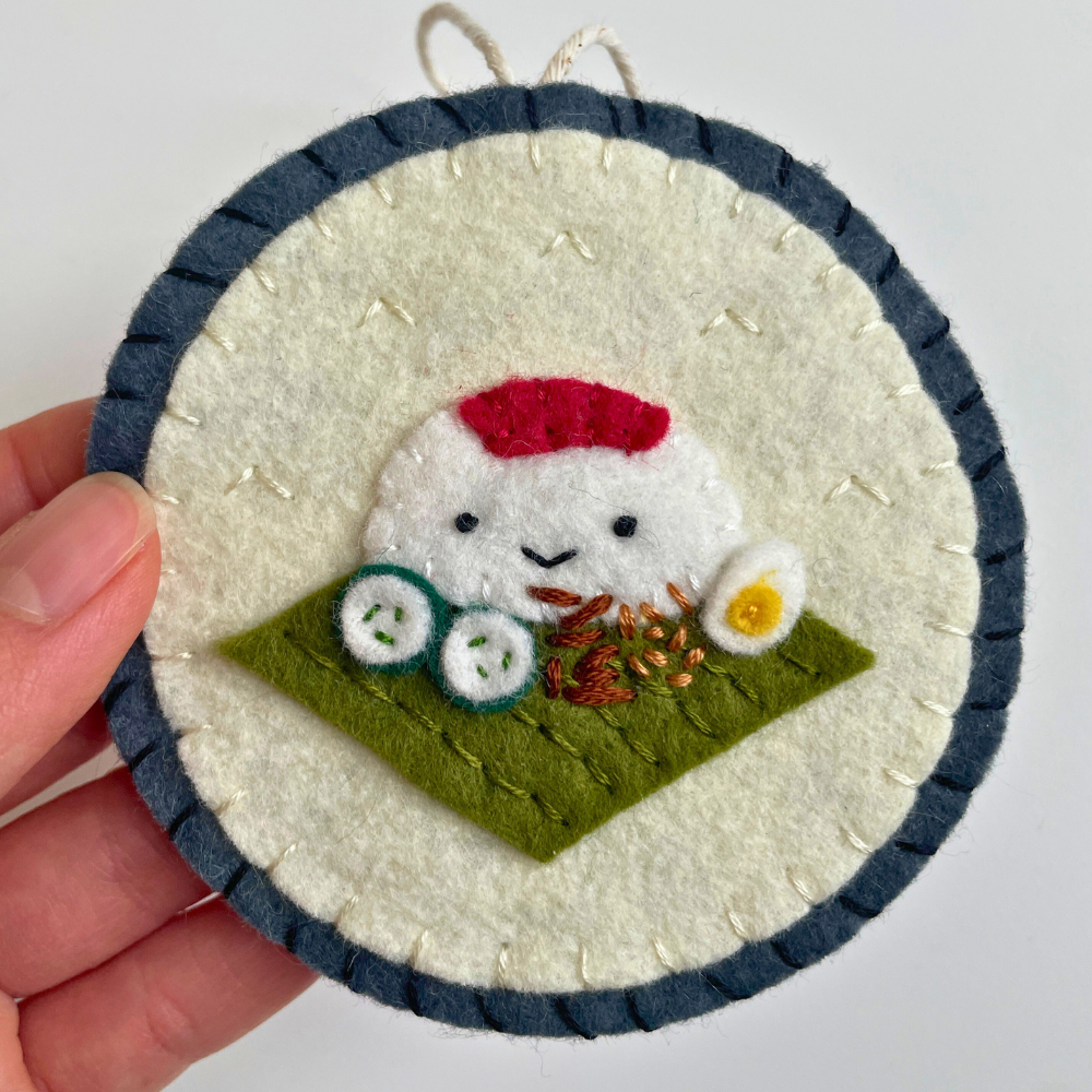 Nasi Lemak Felt Ornament