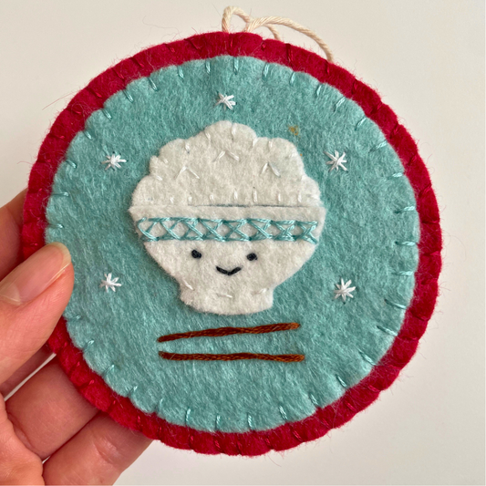 Rice Bowl Felt Ornament