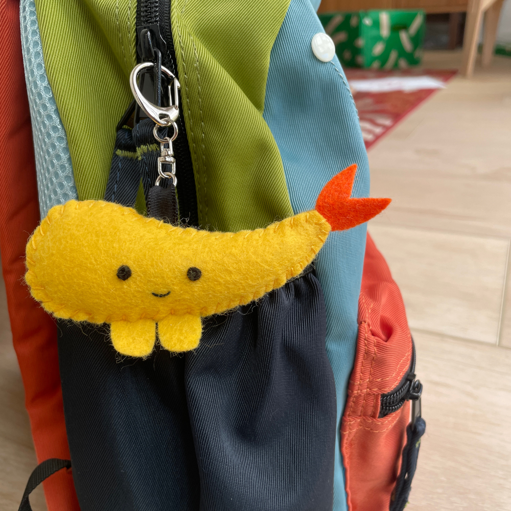 Felt Shrimp Tempura Keychain - DIY Sewing Kit