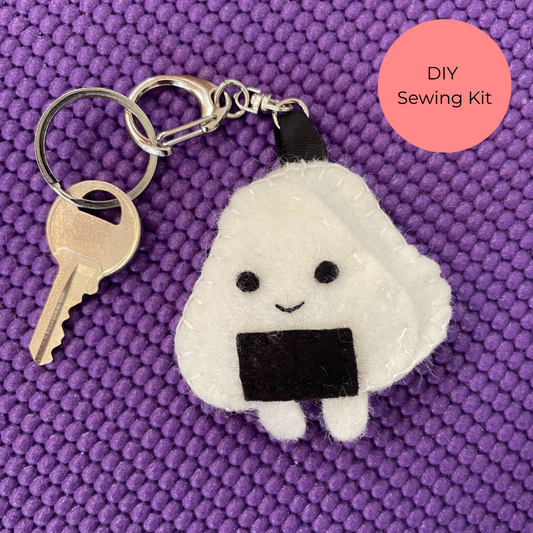 Felt Onigiri Keychain - DIY Sewing Kit