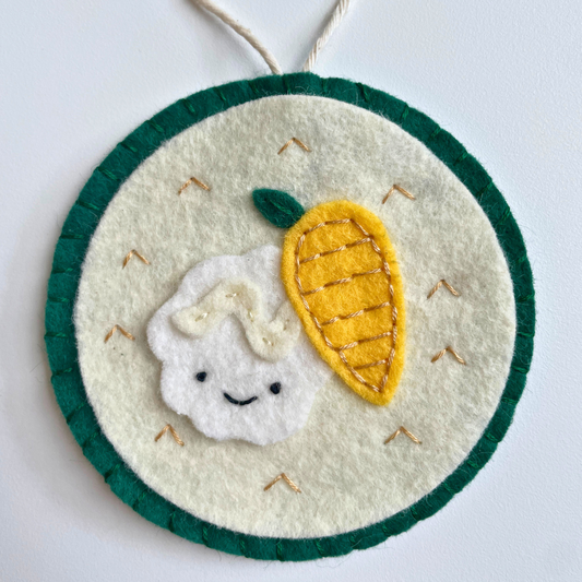 Mango Sticky Rice Felt Ornament