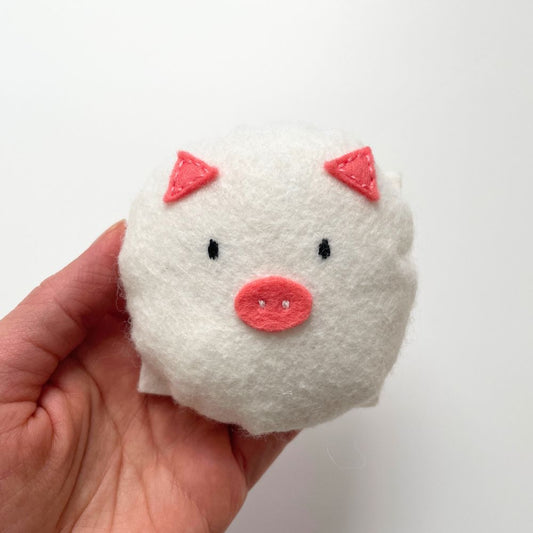 Felt Piggy Custard Bao - DIY Sewing Kit