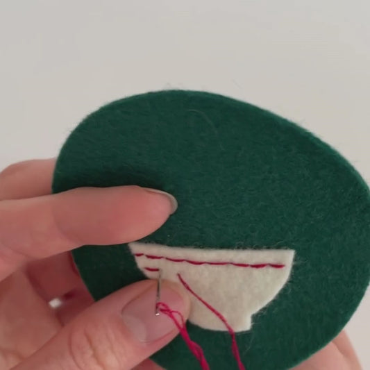 Noodle Bowl Felt Ornament - DIY Sewing Kit